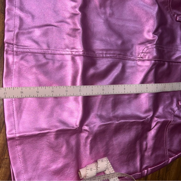 Metallic Pink Mini Skirt - Picture 4 of 5